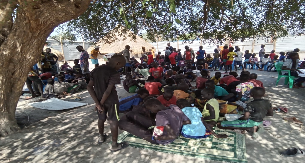 Structured play and group activities at the CFS — part of MHA’s emergency child protection response for displaced and re